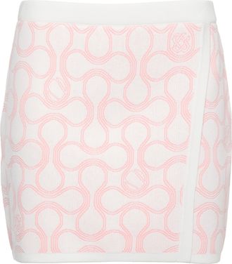 Casablanca Optical Drop Mini Skirt With Asymmetrical Front Panel