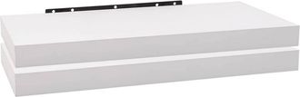 Woltu Woltu 2x Mensola Da Muro Scaffale Sospeso A Parete Piccola 70x22.9x3.8cm Bianco