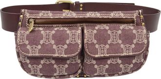 Celine Macadam Waist Bag Denim Brown Denim_Jeans Backpack Bag (Pre-Owned)