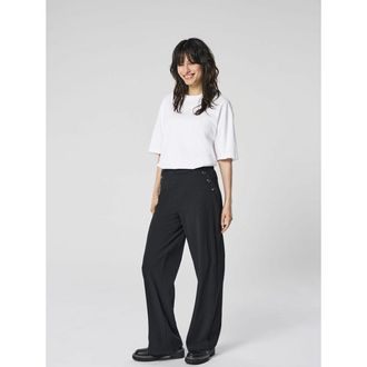 Only Broek met wijde pijpen en knoopsluiting