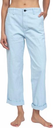 ASKK NY Twill Low Slung Relaxed Chino Pant In Ice Blue