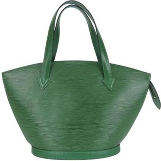 Louis Vuitton Tweedehands leren Louis Vuitton tassen - Dames - Vintage Handtas - Groen - ONE Size - Leer - Vintage