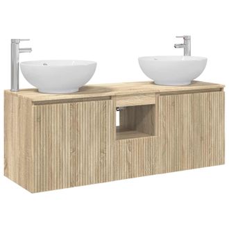 vidaXL Juego De Muebles De Ba&ntilde;o 3 Uds. Roble Sonoma Vidaxl