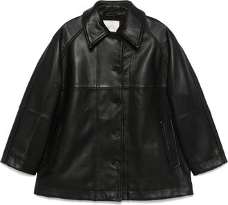 STUDIO NICHOLSON Ridger leather coat - Black