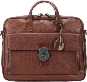 The Bridge Bruine leren aktetas Capalbio stijl - Heren - Laptoptassen - Bruin - ONE Size - Leer - Tassen