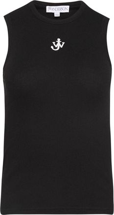 J.W.Anderson Top met borduurwerk - Zwart