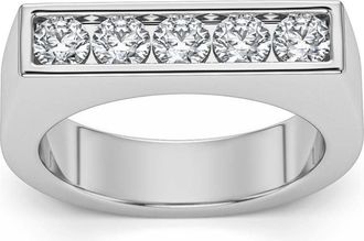Pompeii3 1Ct Diamond 5-Stone Mens Ring in 10k White, Yellow, or Rose Gold