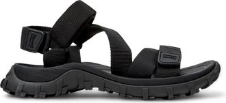 Camper Platte sandalen - Heren - Sandalen - Zwart - 42 EU - Polyester - Schoenen