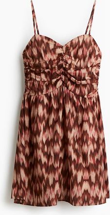 H&M Printed Strappy Dress in Brown/patterned at Nordstrom, Size X-Small