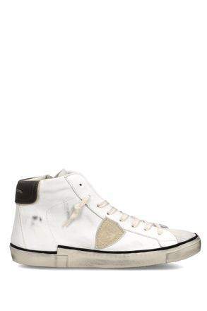 Philippe Model Mid Leather and Suede Sneakers