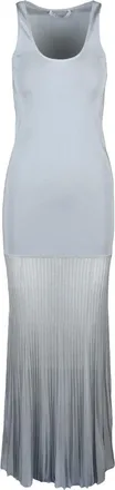Philosophy di Lorenzo Serafini Light Grey Fitted Knit Viscose Mermaid Dress