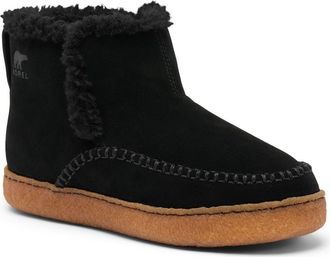 Sorel Nakiska III Faux Fur Lined Bootie in Black/gum 2 at Nordstrom, Size 10