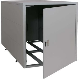 Hhg Garage per biciclette doppio HHG-363, riparo box bikebox, con chiave acciaio zincato 123x113x208 cm, grigio chiaro