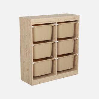 Sweeek Mueble De Almacenamiento Infantil, 6 Cajas Coloridas