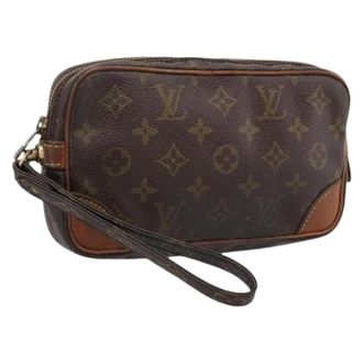 Louis Vuitton Pre-owned Monogram Clutch - Dames - Pre-owned - Bruin - Maat: ONE Size Leer