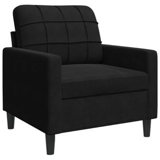 vidaXL Poltrona Nero 60 Cm Velluto - Vidaxl