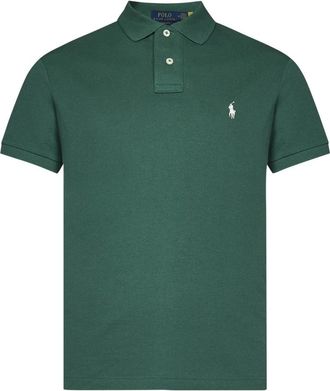 Polo Ralph Lauren Groene Polo T-shirt met Pony Borduursel - Heren - Polos - Groen - S - Katoen - Tops