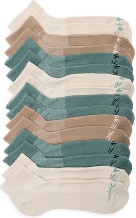 Reebok Assorted 8-Pack Terry Quarter Length Socks in Green/Beige/Sand at Nordstrom Rack, Size 10-13