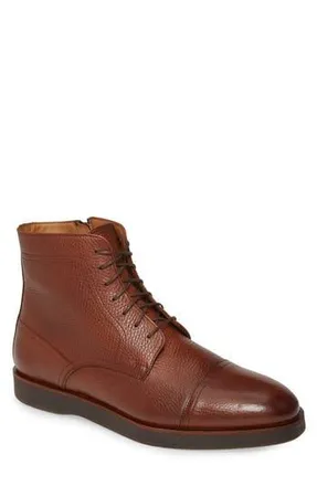 BOSS Oracle Cap Toe Boot in Medium Brown at Nordstrom Rack, Size 10Us / 9Uk