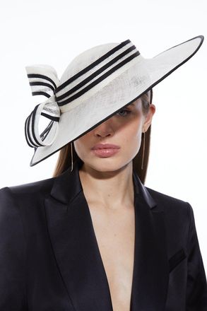 Karen Millen Womens Classic Bow Fascinator - White - One Size