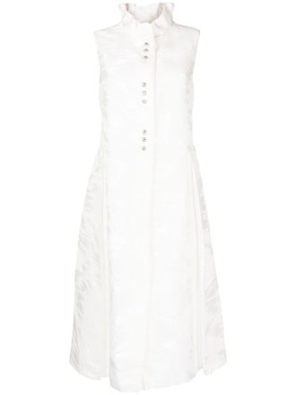 Shiatzy Chen crystal-embellished button-detail blouse - women - Mulberry Silk/Polyester/Polyamide/Cotton - 38 - White