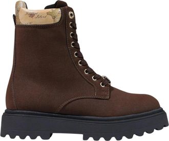 Alviero Martini 1A Classe Anfibio Combat Laarzen - Dames - Veterlaarzen - Bruin - 38 EU - Schoenen