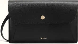 Furla Lea Pouch Xl Nero Nero Pelle Stampata Donna