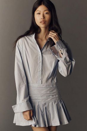 Rowing Blazers Pleated Buttondown Shirt Dress