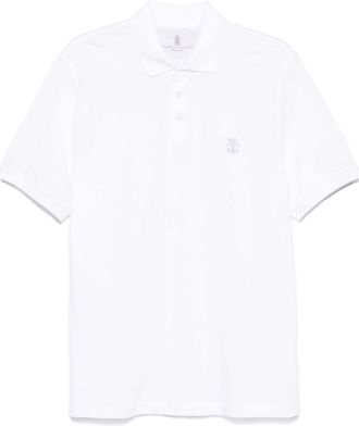 Brunello Cucinelli Polo con stampa - Bianco