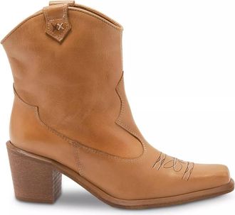Free People Womens Wandering Western Boots In Toffee Leather