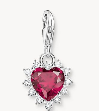 Thomas Sabo Charm pendente tonalit&agrave; argento, bianco e rosso