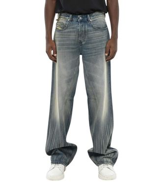 Diesel Blue Relaxed Mid Rise Jeans