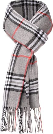 Heekpek UMIPUBO Mens Scarves Classic Cashmere Wool Touch like Scarf Plaid Tartan Reversible Check Tassel Ends Solid Long Winter Scarf (H, One Size)