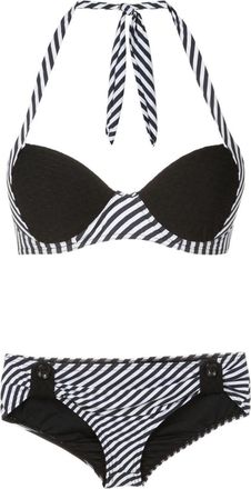 Amir Slama striped underwire-cup bikini - women - Polyamide/Elastane - GG - Black