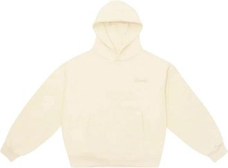 Garment Workshop Double Layer Embro Hoodie - Heren - Hoodies - Beige - L - Katoen - Hoodies & sweatvesten