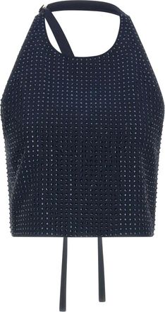Pinko Pinko, Tops, Dames, Blauw, S, Nylon, Arbaia Top