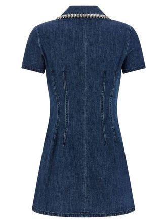 Self Portrait Denim Embellished Dress