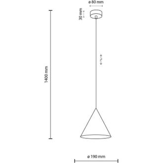 Luminosa Light Designs TK Lighting CONO BRICK 10076 Sospensione Rossa Classica
