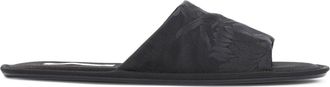 The Row Black Frances Open Toe Acetate-Silk Slippers-Donna