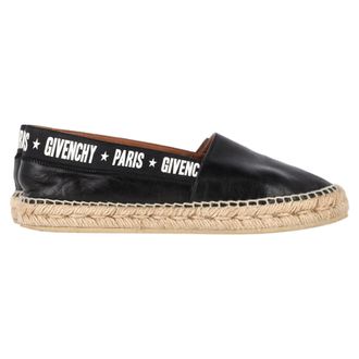 Givenchy Givenchy Capri Logotape Espadrilles in Zwarte Leer