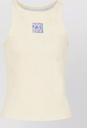 Marni ribbed logo tank top