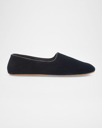 The Row Ponti Velvet Slippers
