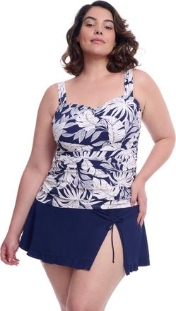 Gottex Malaya Full Figure Center Ruched Tankini Swim Top