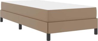 vidaXL Bed Frame with Mattress Cappuccino 90 x 190 cm Fabric vidaXL