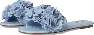 Steve Madden Flo Womens Sandals Blue Leather : 6.5 M, Rubber