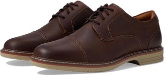 Florsheim Mens Florsheim Norwalk 13368-215 Oxford Brown Leather Cap Toe Shoes HAWK1713