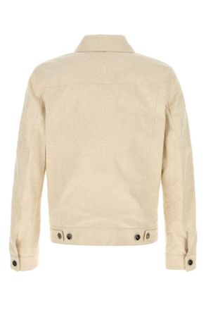 Etro Mens Sand Stretch Denim Jacket M0005 Giacche E Gilet