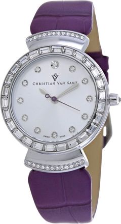 Christian Van Sant Womens Nova Silver Round 34mm