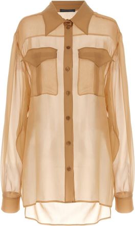 Alberta Ferretti Beige Chiffon shirt