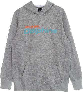 Nike Miami Dolphins Wordmark Hoodie - Heren - Sportshirts - Grijs - XL - Polyester - Fitness